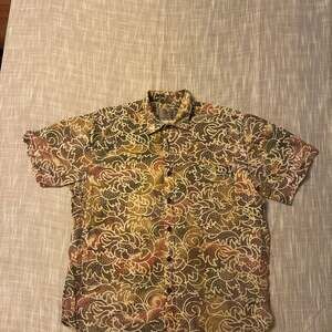 The Territory Ahead Men's Large Batik Art-to-Wear Short sleeve button up
